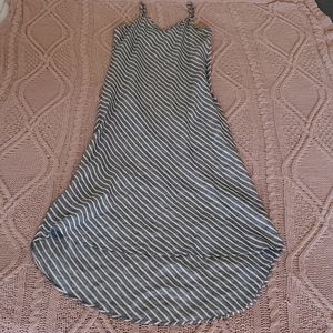 Womens Linen Striped Sundress